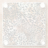 African Leopard Printシームレス ガラスコースター (裏面)