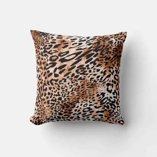 African Leopard Printシームレス クッション (正面)