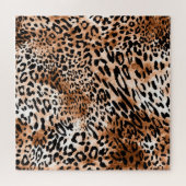 African Leopard Printシームレス ジグソーパズル (横)