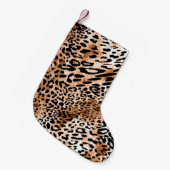 African Leopard Printシームレス スモールクリスマスストッキング (正面 (吊り時))