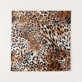African Leopard Printシームレス タペストリー (正面(横))