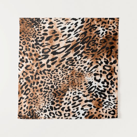 African Leopard Printシームレス タペストリー (正面)
