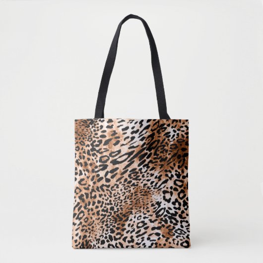 African Leopard Printシームレス トートバッグ (正面)