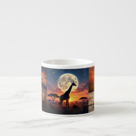 African Lion & Zebra Sunset Espresso Mug エスプレッソカップ