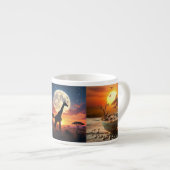 African Lion & Zebra Sunset Espresso Mug エスプレッソカップ (正面右)