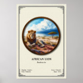 African Lion Zoology Series ポスター (正面)