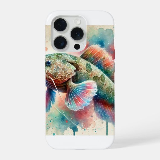 African lungfish 060824AREF102 - Watercolor iPhoneケース (裏面)