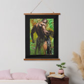 African Man Bathing  吊り下げ型タペストリー (寝室)