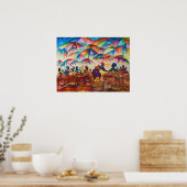 African Marketplace II Canvas Print ポスター (キッチン)
