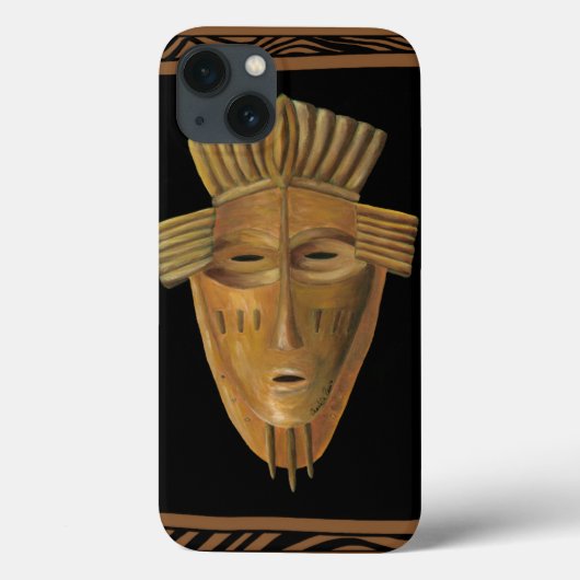 African Mask Painting by Chariklia Zarris Case-Mate iPhoneケース (裏面)