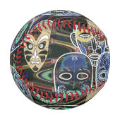 African Masks V1 野球ボール (正面左)
