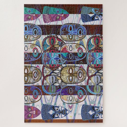 African Masks V2 ジグソーパズル (縦)