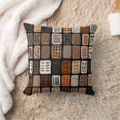 African mudcloth textile designs in a grid クッション (ブランケット)