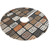 African mudcloth textile designs in a grid ブラッシュドポリエステルツリースカート (アングル)