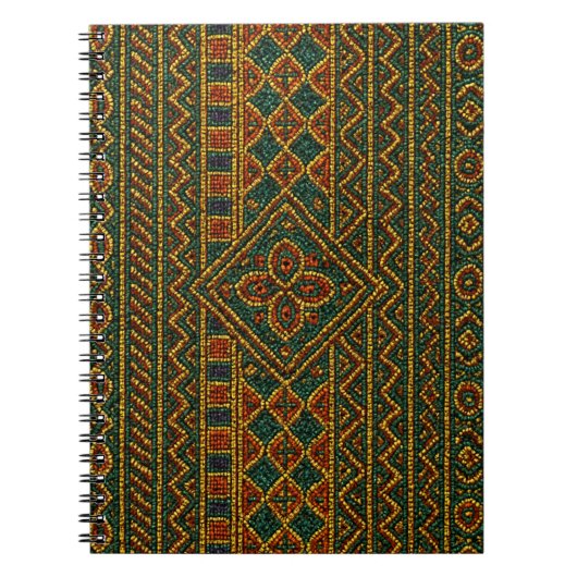 African Notebook Beaded Kente ノートブック (正面)