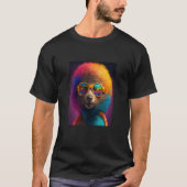 African Otter Pride Pop Black Afro Otter Tシャツ (正面)