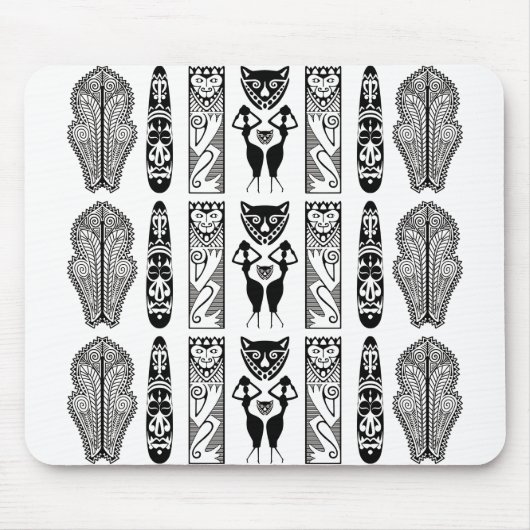African Pattern マウスパッド (正面)