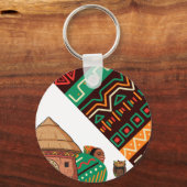 African Pattern Tote Bag | Ankara Print | Cultural キーホルダー (裏面)
