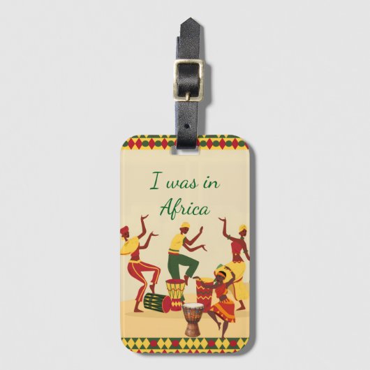 African Pattern Tote Bag | Ankara Print | Cultural ラゲッジタグ (正面縦)