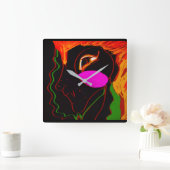 African Phoenix Rising スクエア壁時計 (ホーム)