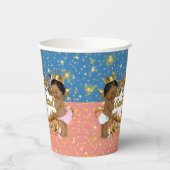 African Prince|プリンセスピンク&ブルー性別の表示 紙コップ (左)