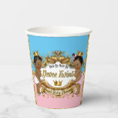 African Prince|プリンセスピンク&ブルー|金ゴールドの輝き 紙コップ (正面)