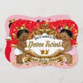 African Prince|プリンセスピンク&レッド金ゴールドの輝き 招待状 (正面/裏面)