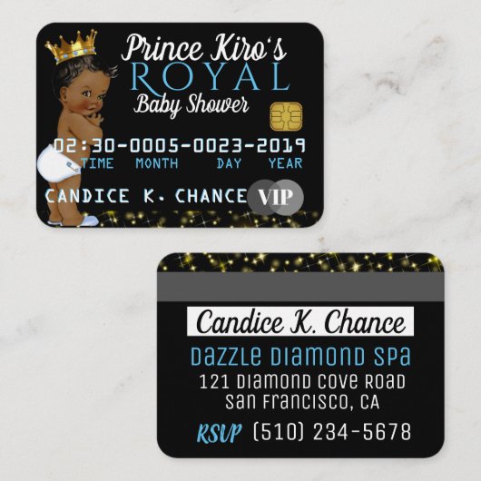 African Prince|VIPクレジッ王室のトカード招待状 エンクロージャーカード (正面/裏面)