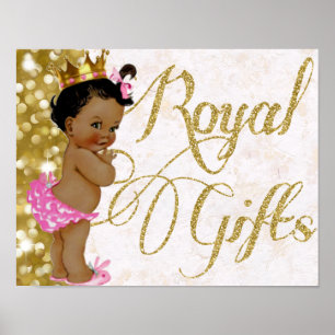 African Princess Royal Gifts Baby Shower Birthday ポスター