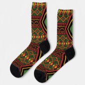  African Print Africa Rasta Roots Afri Socks ソックス (左)
