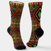  African Print Africa Rasta Roots Afri Socks ソックス (傾斜あり)