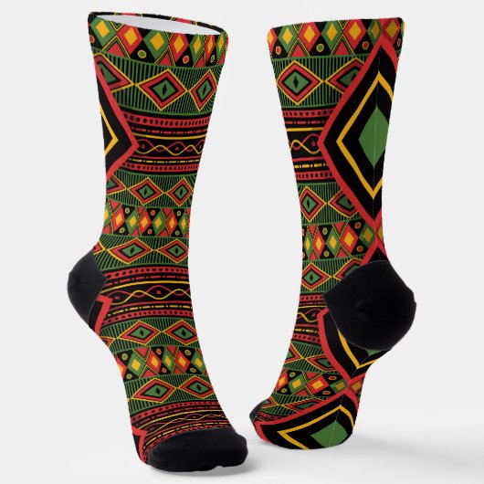  African Print Africa Rasta Roots Afri Socks ソックス (傾斜あり)