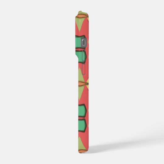 african print phone case iPhoneケース (左側面)