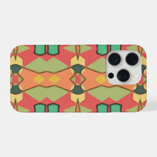 african print phone case iPhoneケース (裏面横)