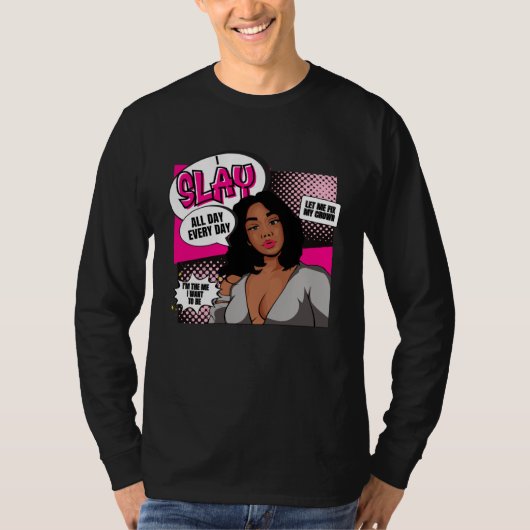 African Queen  For Women  Educated Black Girl Magi Tシャツ (正面)