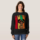 African Queen Girl Women's sweatshirt スウェットシャツ (正面フル)