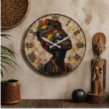 African Queen Heritage Colorful Tribal Portrait