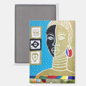 African Queen II Art by Alicia McDaniel Fine Art マグネット (正面/裏面)