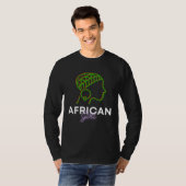 African Queen  Powerful Black Girl Magic Africa Tシャツ (正面フル)