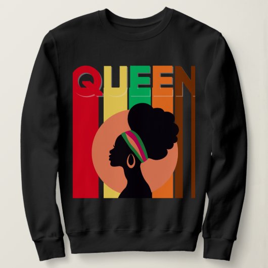 African Queen Women's sweatshirt スウェットシャツ (デザイン正面)