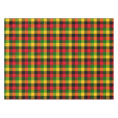  African Rasta Reggae Colours Plaid Pattern Design テーブルクロス (正面(横))