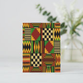 African Royal Kente Cloth Design ポストカード (スタンド正面)