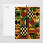 African Royal Kente Cloth Design ポストカード (正面/裏面)