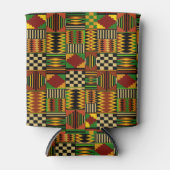 African Royal Kente Cloth Design 缶クーラー (正面)