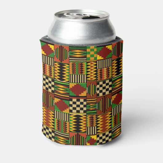 African Royal Kente Cloth Design 缶クーラー (缶裏面)