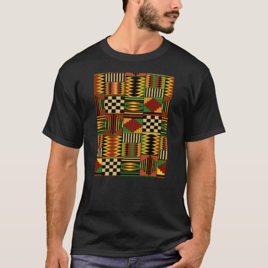African Royal Kente Cloth Design Tシャツ (正面)
