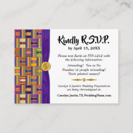 African RSVP Kente K45 Multicolor エンクロージャーカード
