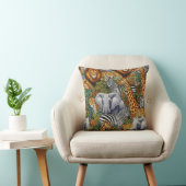 AFRICAN SAFARI ANIMALS Throw Pillow クッション (椅子)