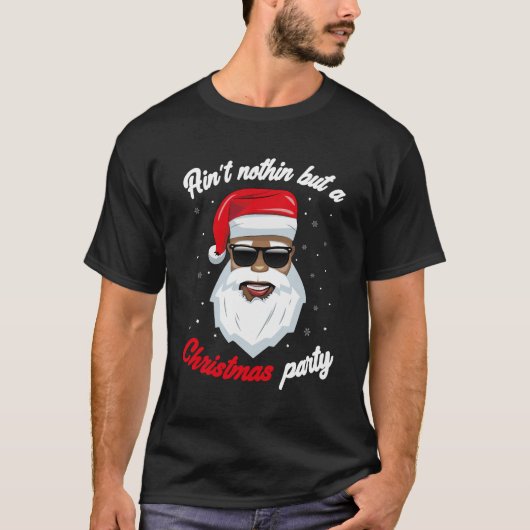 african santa claus christmas  tシャツ (正面)