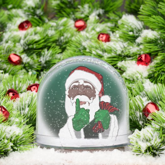 African Santa Snow Globe Custom Christmas Gifts (クリスマス)